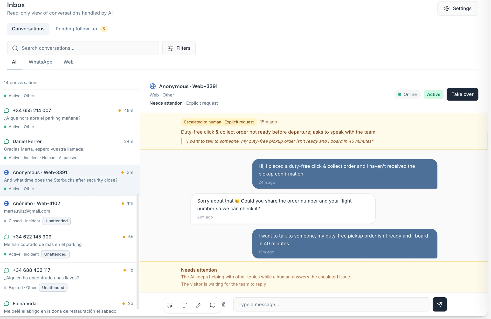 Eleva admin console